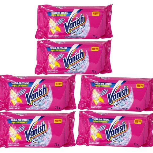 6 x Vanish Super Soap Bars Multi Fabric Stain Remover 75g eBay