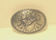 Nocona Western Belt Buckle Cowboy Riding a Bull