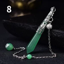 Tarot Divination Faceted Crystal Pendulum Opal Retro Wicca Pagan Altar Prop Gift