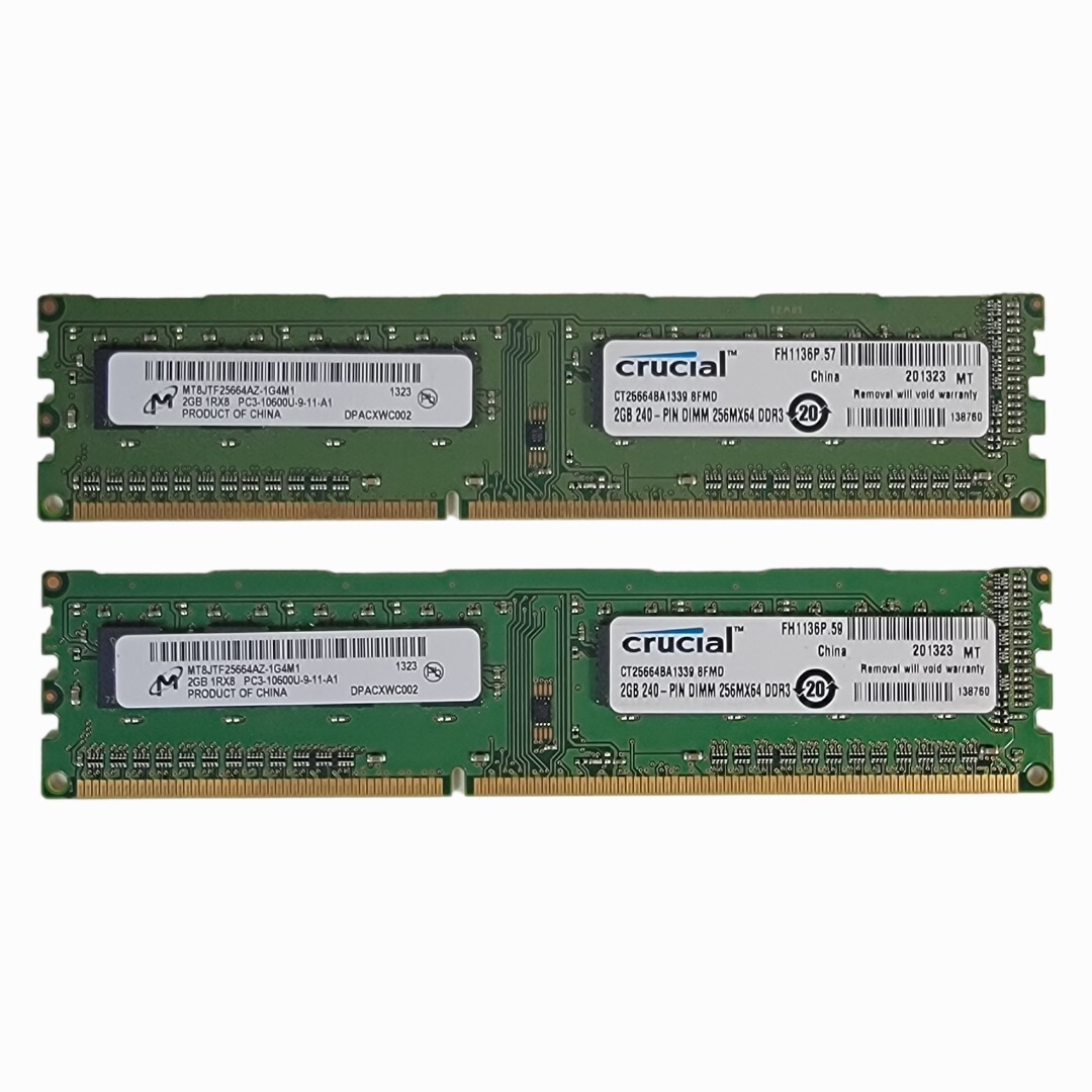 2GB Crucial 256MX64 DDR3 240pin DIMM Memory RAM