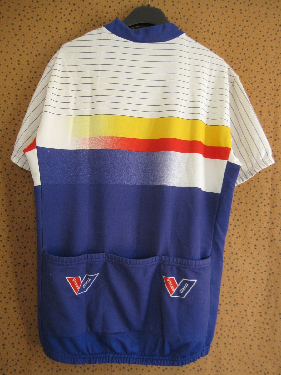 Maillot Cyclisme Vintage Vittore Gianni – Taille M – 54 Cm Poitrine – Multicolore