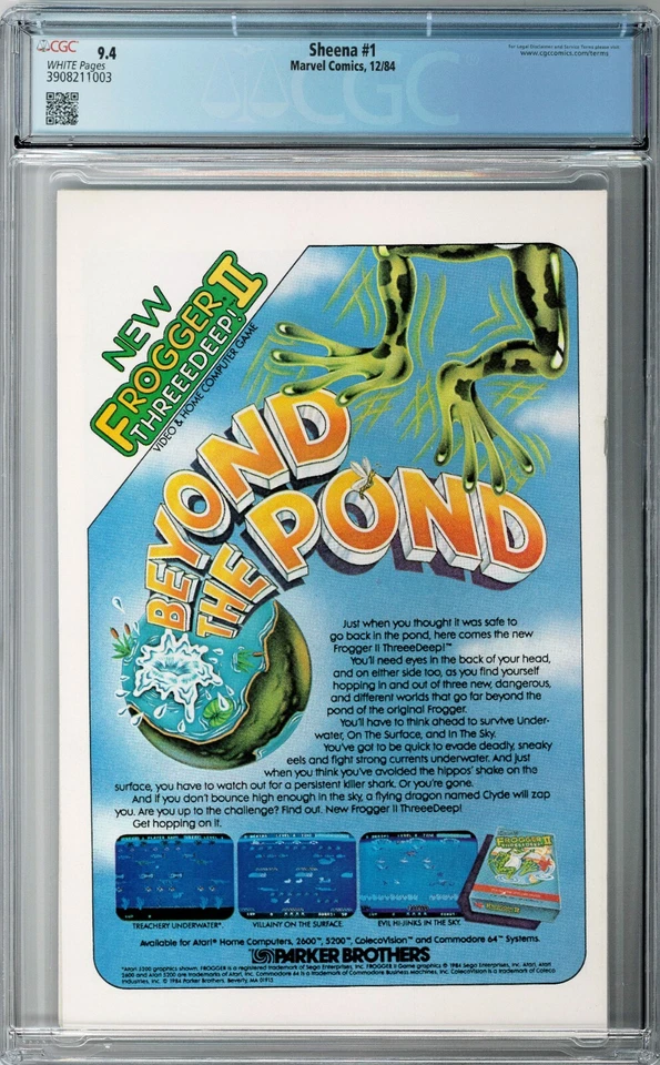 Sheena #1 CGC 9.4 (Dec 1984, Marvel) Gray Morrow Cover, Movie Adaptation - Image 2 of 2