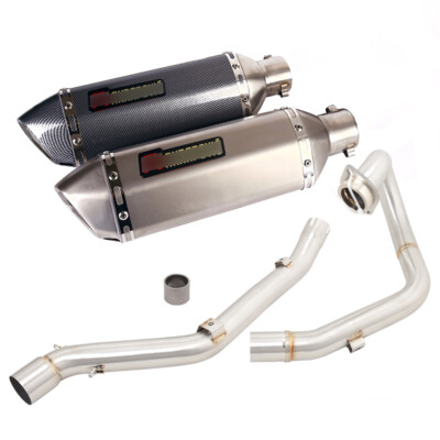 For Suzuki DRZ400 2000-25 Motorcycle Full System Front Exhaust Pipe Muffler Tips