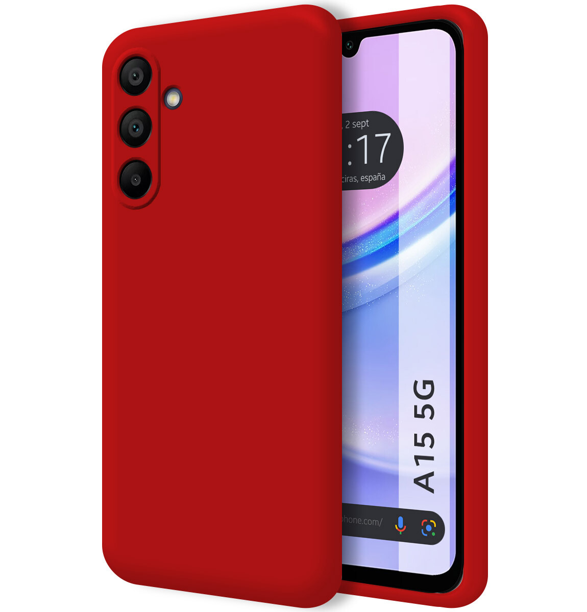 Cover Silicone Liquido Ultra Morbida per Samsung Galaxy A15 4G/5G Colore Rossa