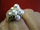  Excellent 14k Cluster Pearl Ring (Beautiful Salt Water Pearls-Deep Luster) — photo 7