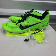 Nike Zoom Victory 3 Track Spikes Distance w/Bag - Green 835997-300 Size 11.5