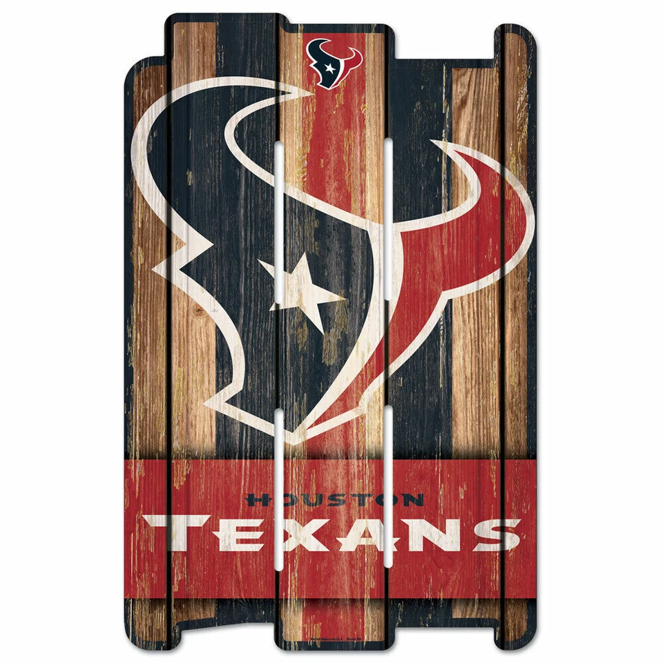 NFL Houston Texans Plank Fence Wood Sign Holzschild Holz Deko Zaun 43x28cm - Bild 1 von 1