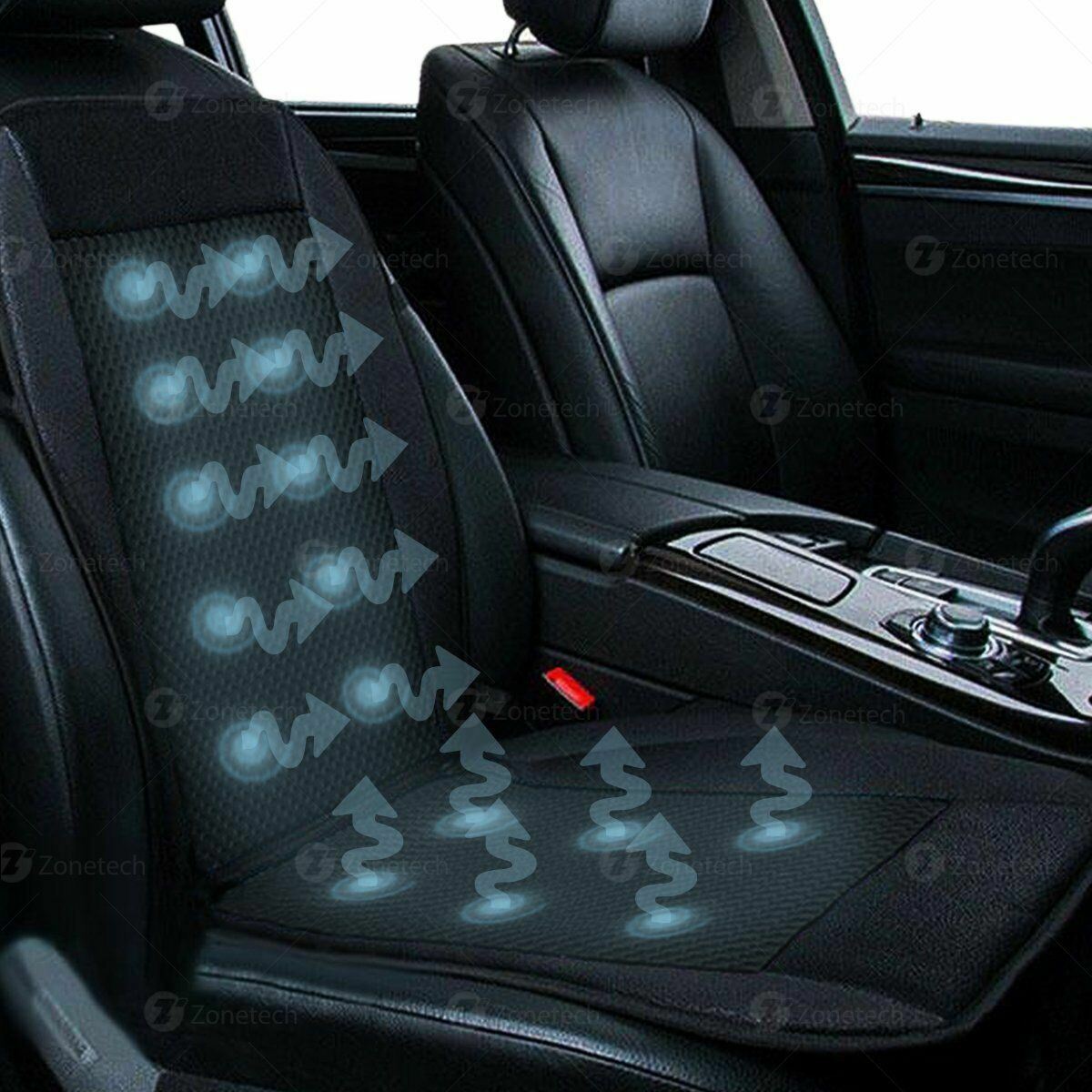 Zone Tech Car Seat Cooler Cushion Cover Summer Cooling Cool Chair Gray Cover