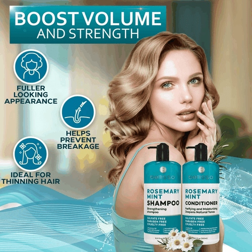Set shampoo e balsamo olio di rosmarino e menta senza solfati con menta piperita - Foto 2 di 7