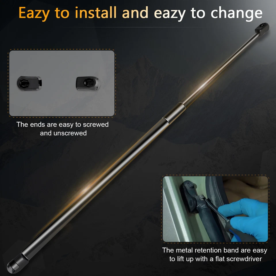 2 Front Hood Charged Gas Lift Supports Shocks Struts For 2009-13 Dodge RAM 1500 Foto 3 de 4