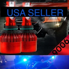 2 DEEP BLUE 9006 XS LED Headlight Bulbs Replacement lasfit fog Lights 10k 10000K