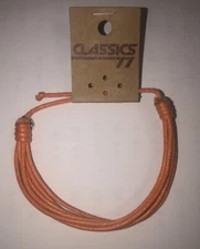 Classics 77 Adjustable Orange Cords Bracelet Anklet Boho Beach