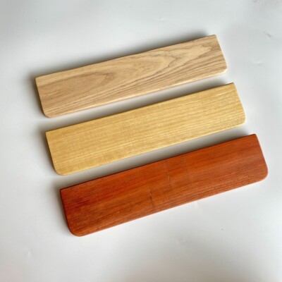 Natural Ash Wood Laptop Mechanical Keyboard Wrist Rest Pad Hand Support Holder