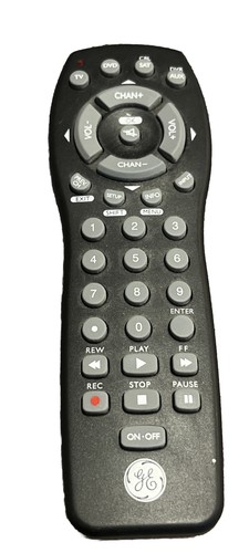 GE Universal TV Remote Control Television Cable DVD VCR RC24993-C Black ...