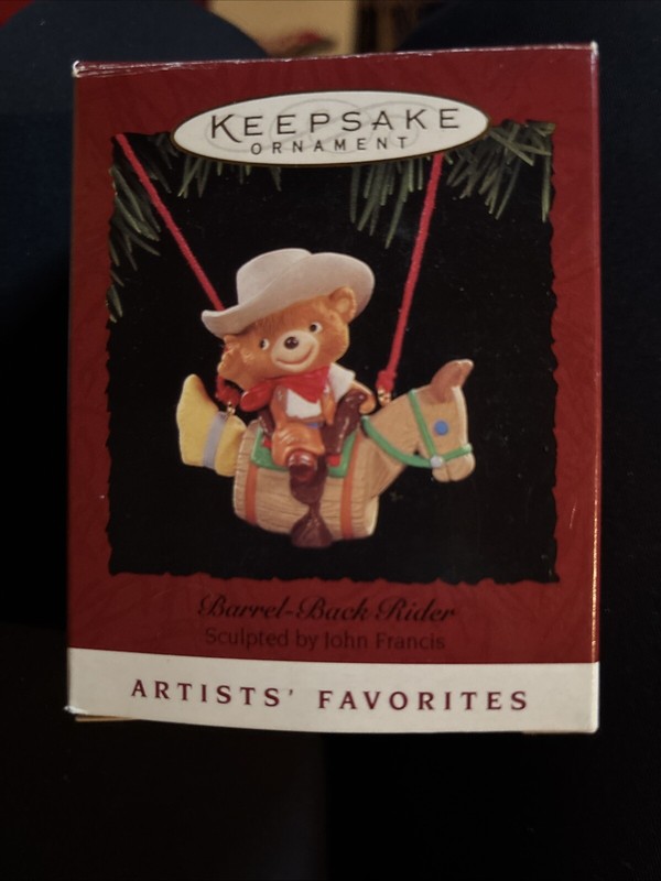 Hallmark Keepsake - Barrel-Back Rider - 1995 Teddy Bear Ornament Keepsake