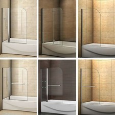 Pivot/ Hinge/ Folding Bath Screen Shower Screen Door Panel & Seal Tempered Glass