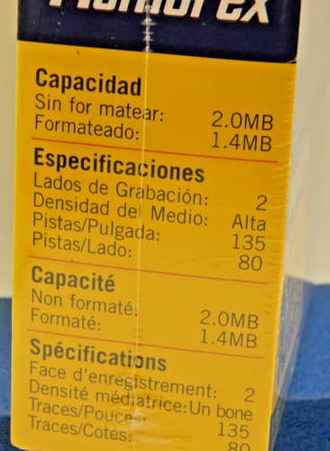 MEMOREX - Sealed Pkg. of 10 - 3.5 inch Computer Diskettes - Formatted - HD - NOS - Afbeelding 3 van 6