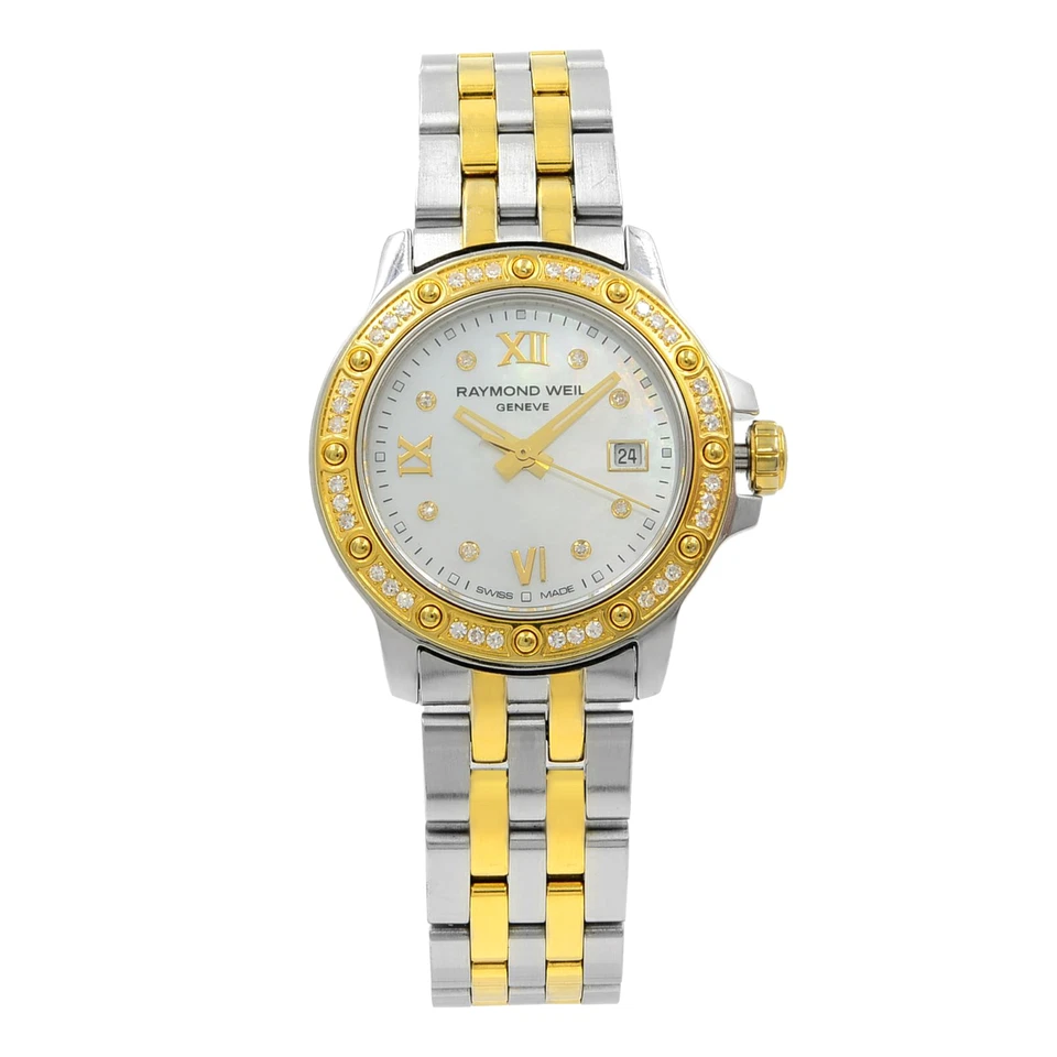 Raymond Weil Tango Gold Tone Steel  MOP Dial Quartz Ladies Watch 5399-SPS-00995
