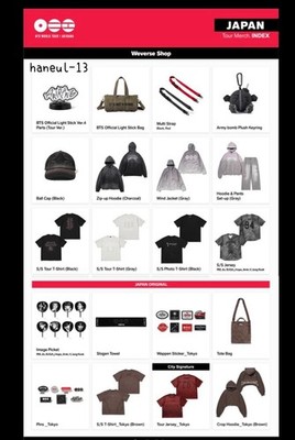 BTS WORLD TOUR ARIRANG Official Merchandise Japan Limited | eBay