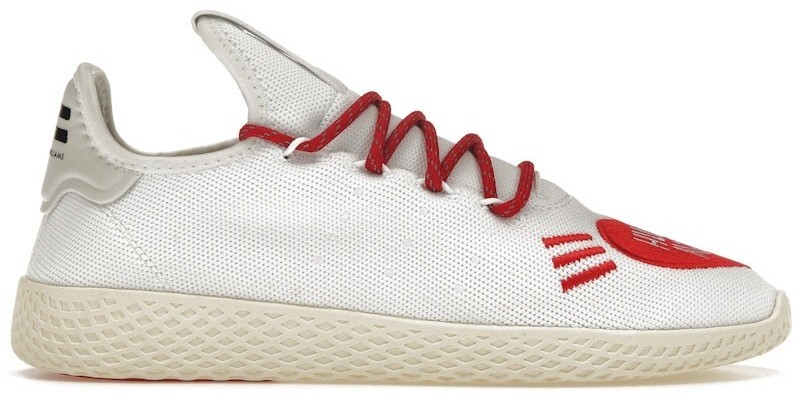 Adidas Pharrell Williams Human Made x Tennis Hu \'Love\' sneaker size men\'s 11 adidas X Pharrell Tennis HU x Human Made Love Heart White  main image 3