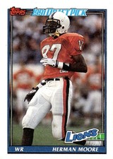 1991 Topps #397b Herman Moore