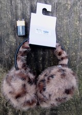 Ladies WILD FABLE Earmuffs SOFT Animal 7" OSFA Leopard Print NWT Furry RARE NEW
