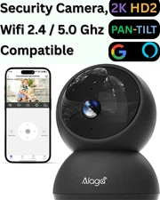 2K Indoor Security Camera WiFi 360° Pan Tilt Night Vision Alexa Google