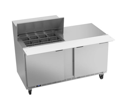 Beverage Air SPE60HC-12M 60'' Mega Top Sandwich/Salad Prep Table w/ 2 Doors, 1...