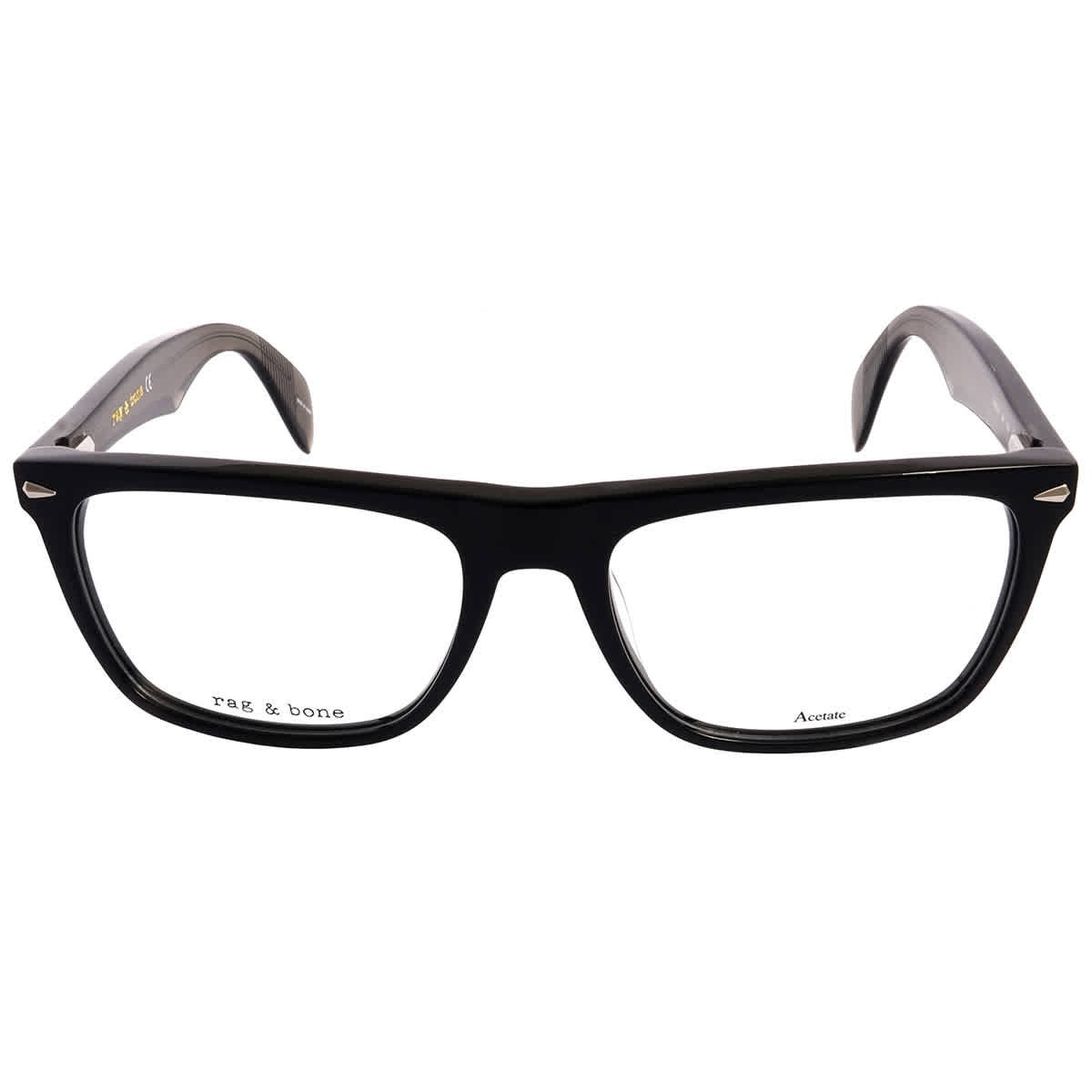 Rag and Bone Demo Rectangular Men's Eyeglasses RNB7001 0807 55 RNB7001 0807 55