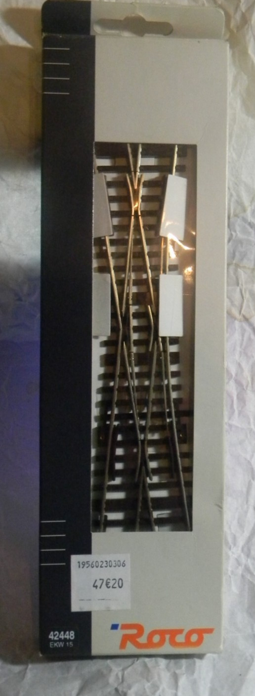 ROCO 42448 EKW15 aiguillage haut de gamme HO en maillechort pour modélisme ferroviaire