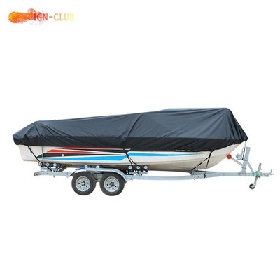 Boat Cover 600D Marine Grade 96'' UV-Block Boat Cover Storage V-Hull 17-19'