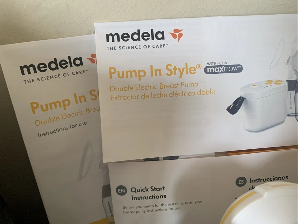 Extractor de leche eléctrico doble manos libres Medela con estilo accesorios y enfriador Foto 4 de 4