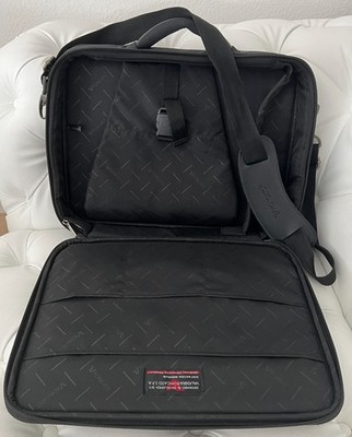 RONCATO Laptoptasche Schwarz Umhängetasche Business Aktentasche Schultertasche