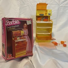 VTG Barbie Dream Furniture Stove Microwave Collection Missing Some Pieces 2417