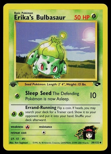 Pokemon Card - Erika's Bulbasaur 1st Edition Gym Challenge 39/132 Uncommon