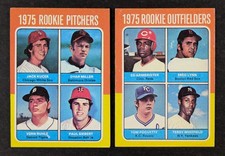 1975 Topps Baseball Rookie Pitchers Outfielders Lot 2 Cards