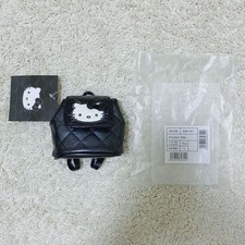 Sanrio Hello Kitty Miniature Quilt Backpack Shaped Pouch Black Used