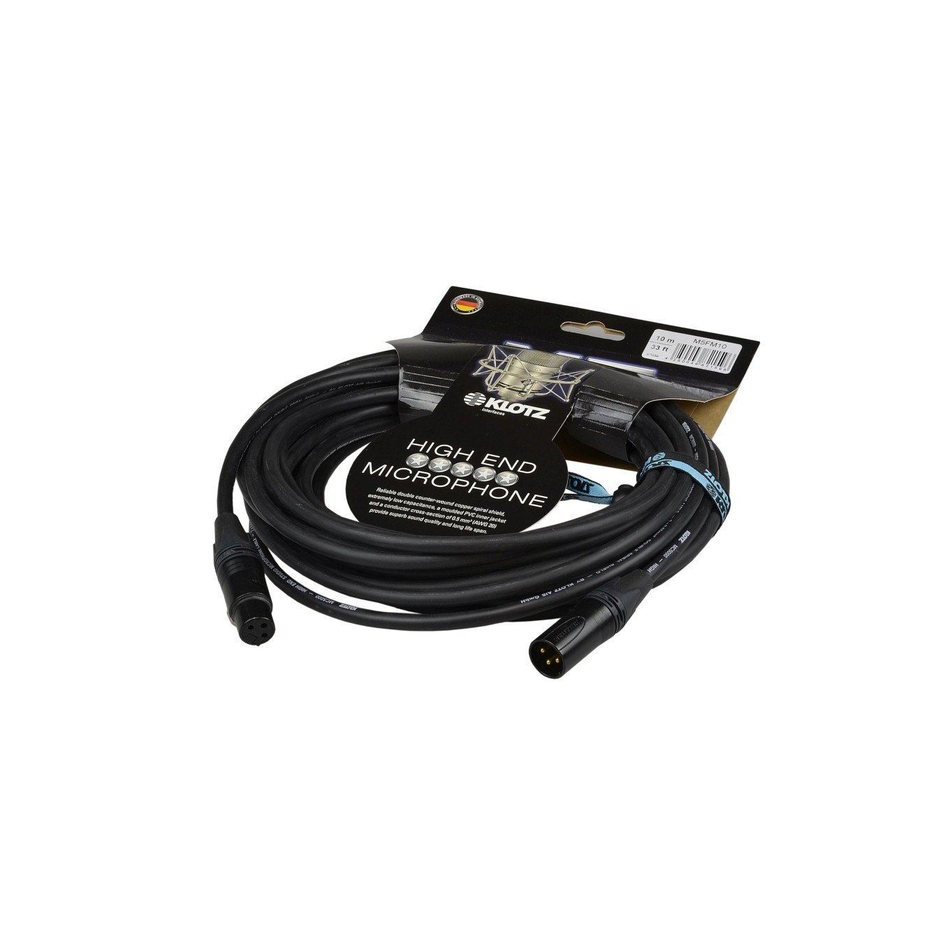 M5 Mikrofonkabel Verlängerungskabel XLR (Stecker/Buchse) M5FM03 - Bild 2