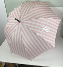 VICTORIA SECRET Fashion Show 2024 Pink White Striped Umbrella NEW
