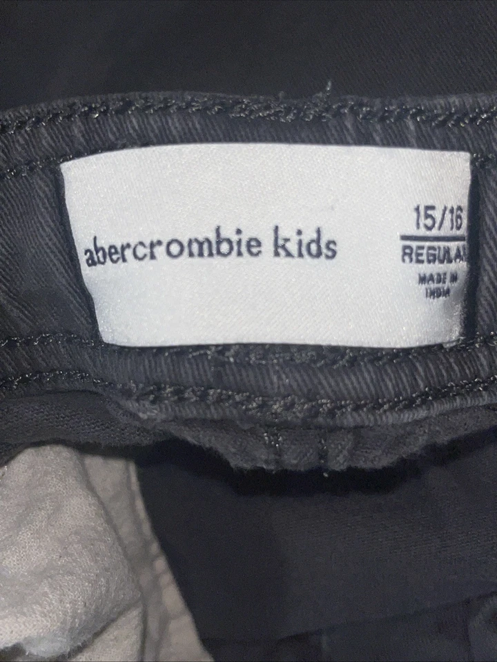Pantalones Cortos Abercrombie & Fitch Niños 15/16 Pulll On Color Gris Foto 3 de 3