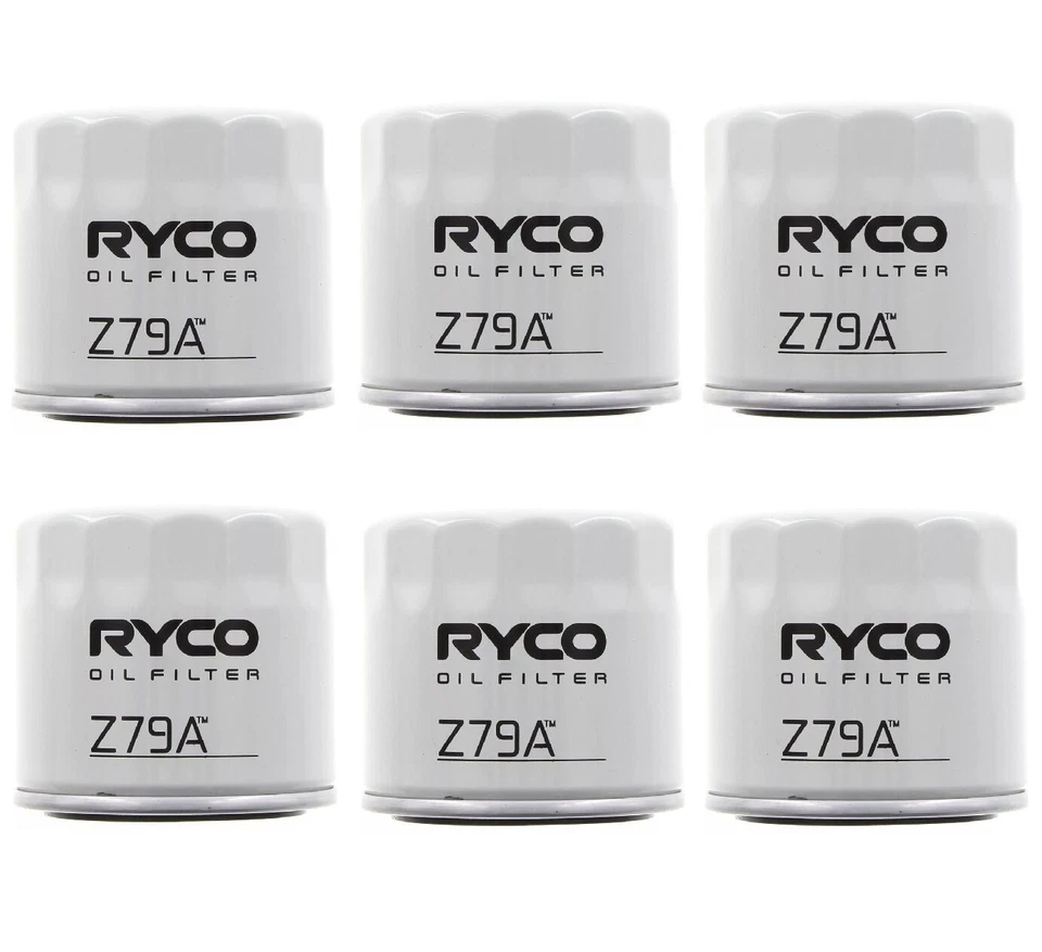 6x Pack of New RYCO Oil Filter Z79A - Equiv. Sakura C-1032, Wesfil WZ142, WZ79