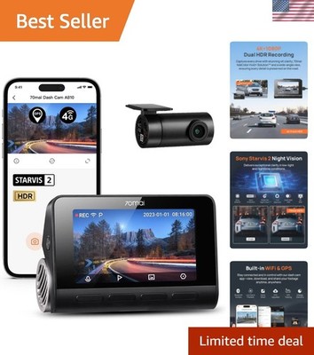 Comprehensive 4K Dash Cam with 150° View, Night Vision & Smart Notifications