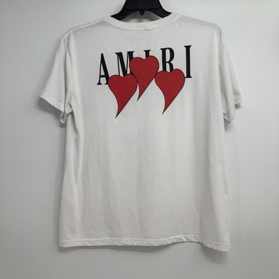 AMIRI White 3 Heart T Shirt Size 2XL White | eBay