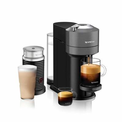DeLonghi Nespresso Vertuo Next Coffee & Espresso Machine with Milk Frother Grey 