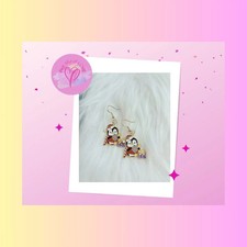 Holiday Penguin with gifts Charm Wire Earrings
