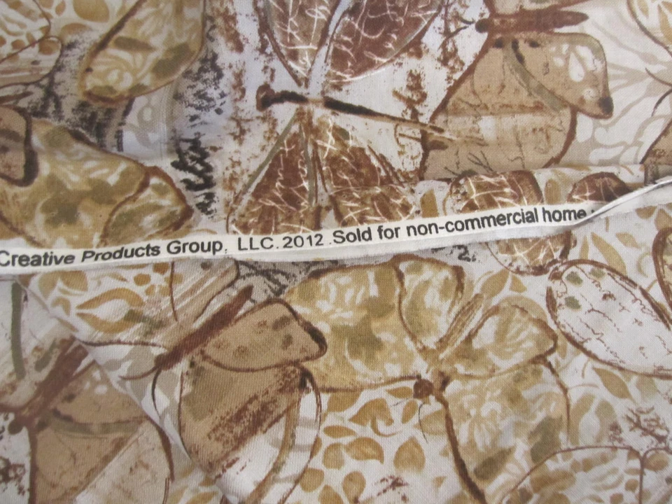 Cotton Fabric Butterfly Impressions Dragonfly Spring Creative Brown Tones 1ydx44 - Image 4 of 4