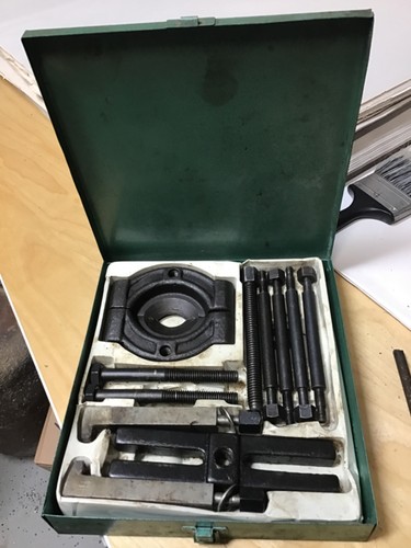 Vintage GEAR and BEARING SEPARATOR KIT & Case Heavy Duty Pulley Puller
