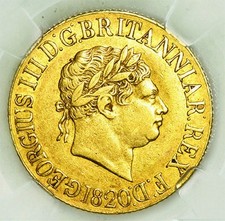 KING GEORGE THE III 1820 GOLD SOVEREIGN AU55...