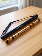 Foxit C Medium Right Hand Bamboo Flute Bansuri 18.5 Inches Professional  Bag