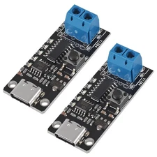 2Pcs Type-C Female Input PD QC DC 5V 9V 12V 15V 20V Adjustable Voltage Fast C...